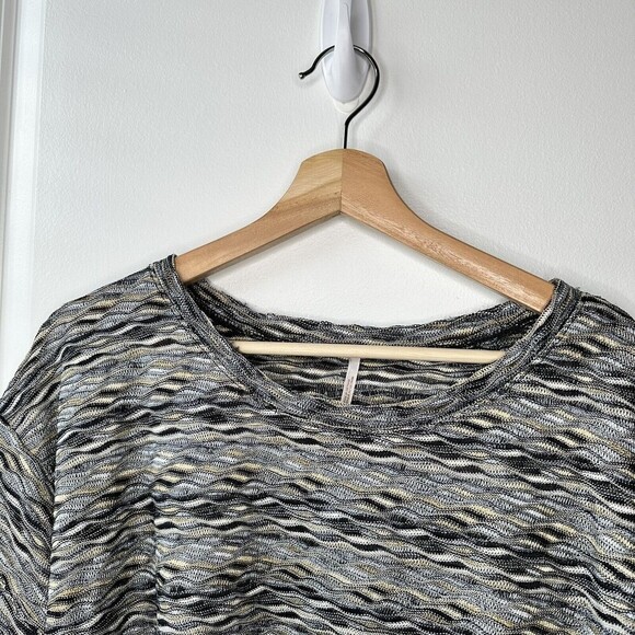 Free People S Metallic Boxy Crop Top - Picture 6 of 9